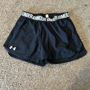 under armor black shorts